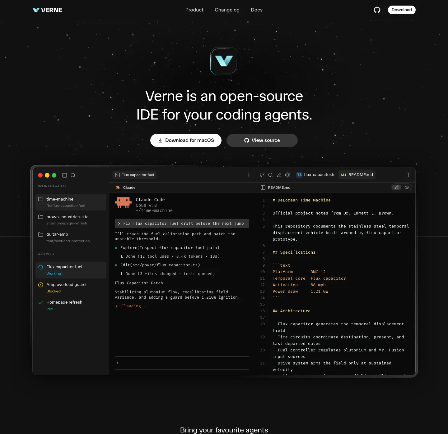 verne.build — a measured funnel
