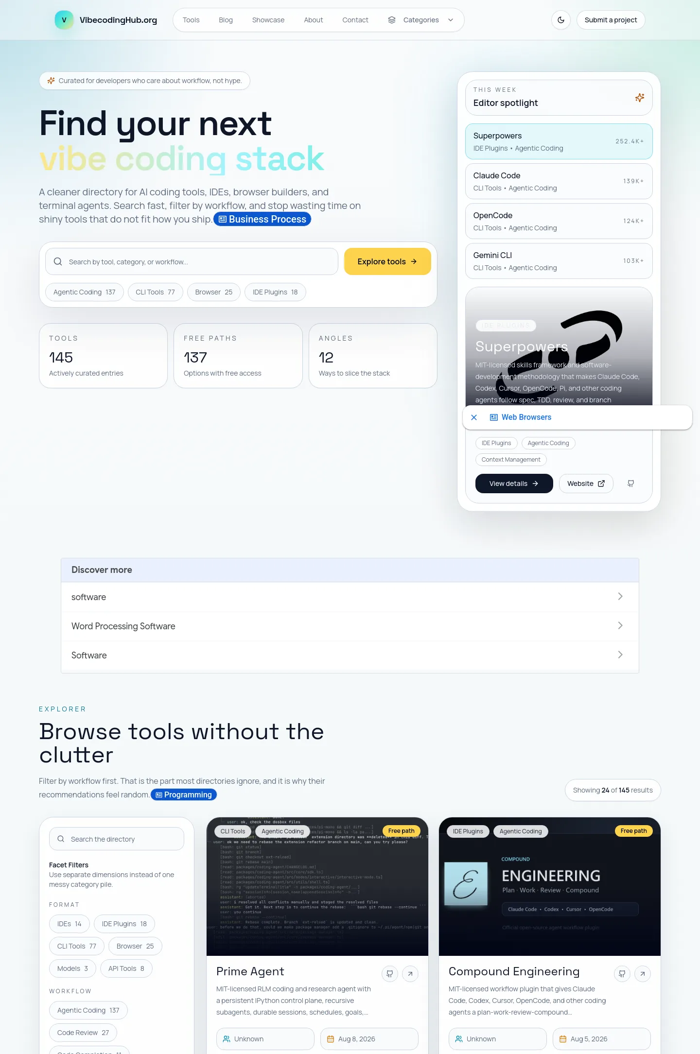 vibecodinghub.org — a measured funnel