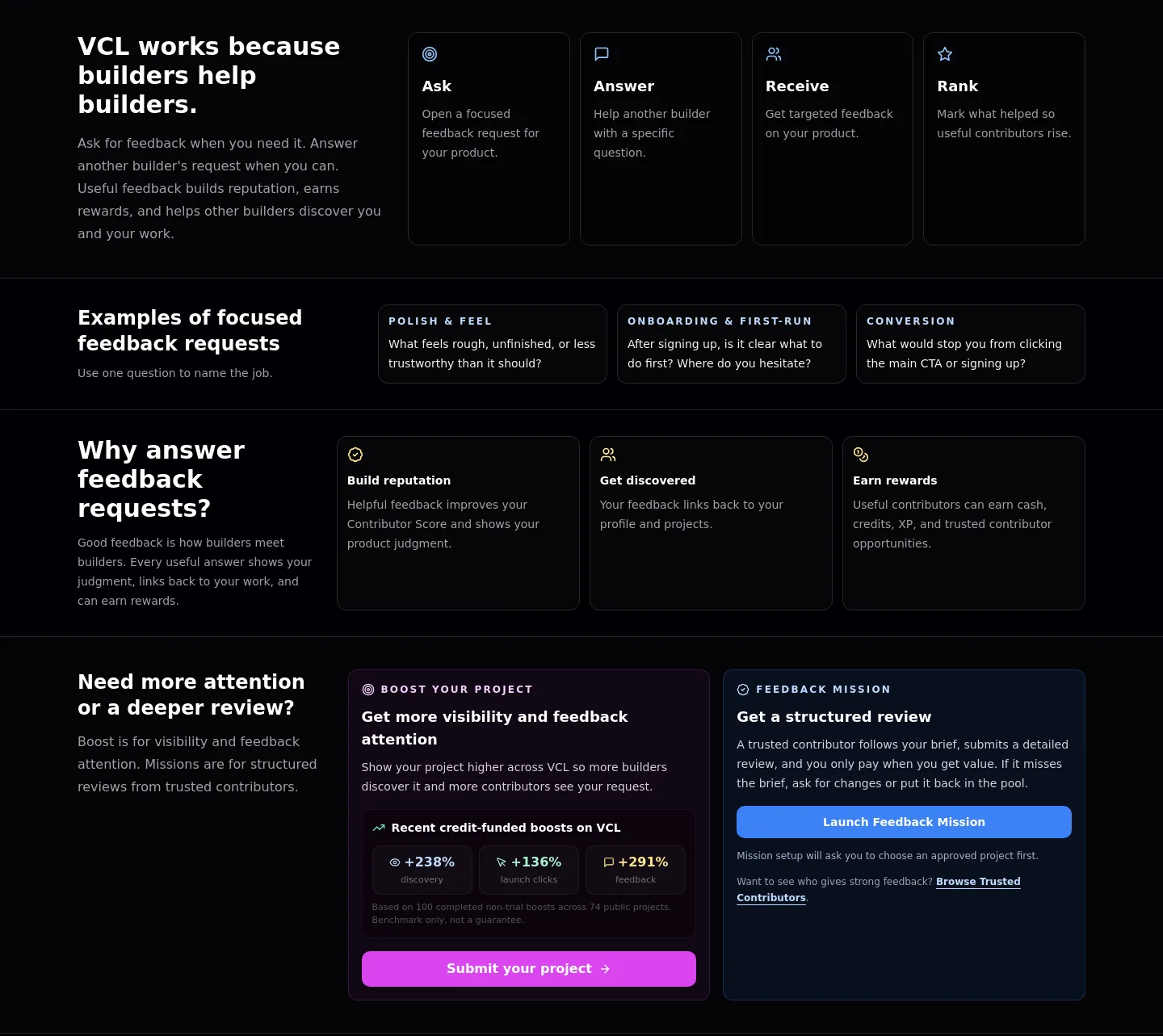 vibecodinglist.com — Features