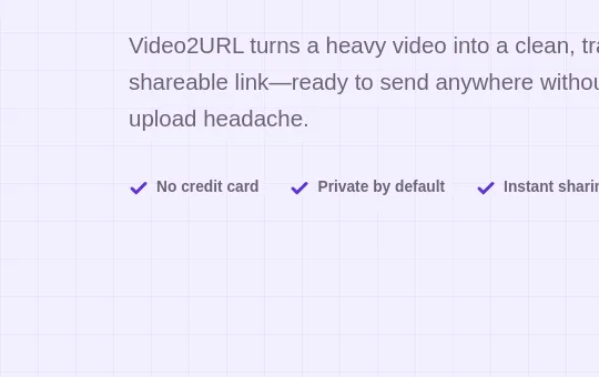 No credit card element from video2url.com