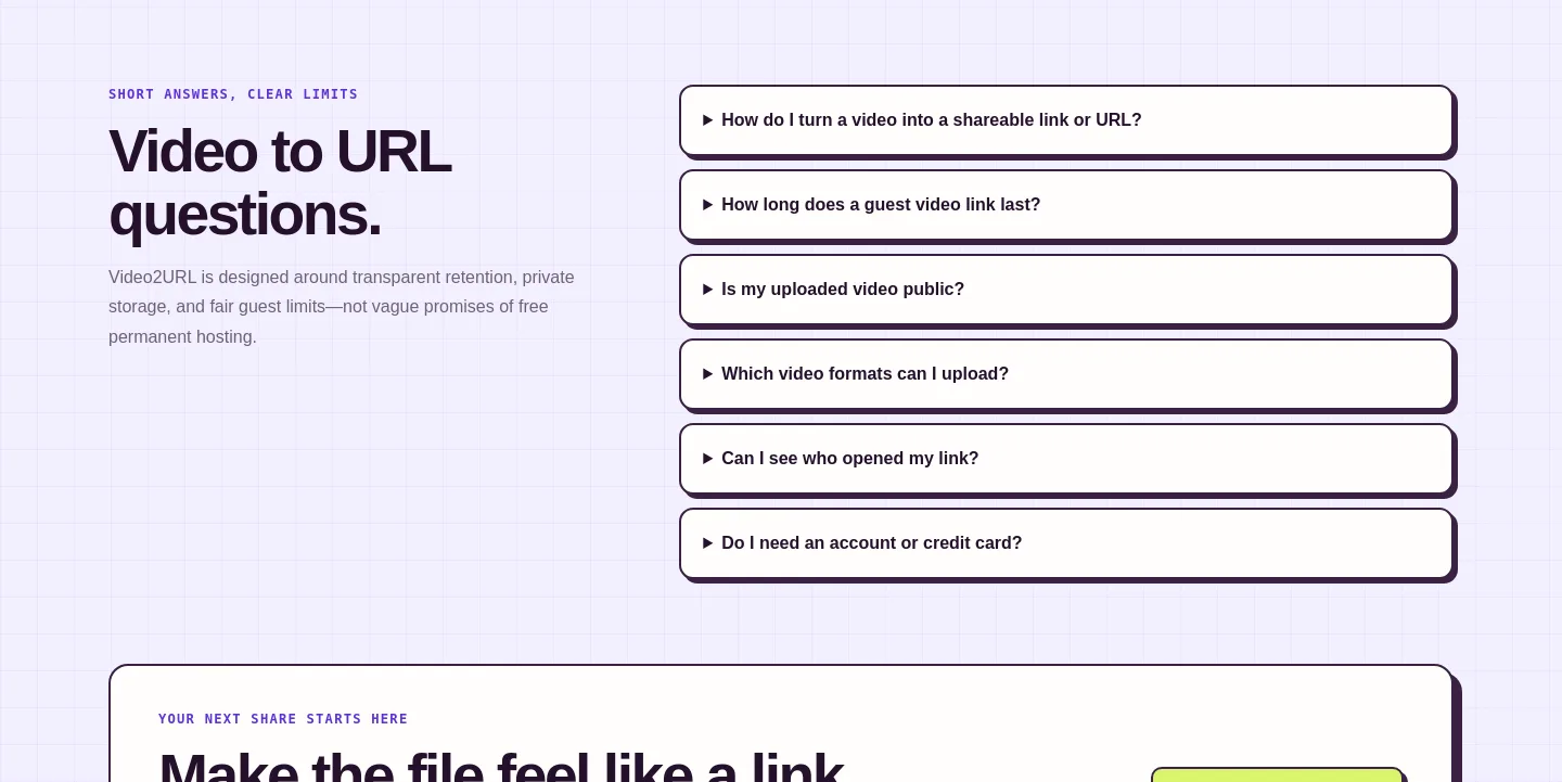 video2url.com — FAQ