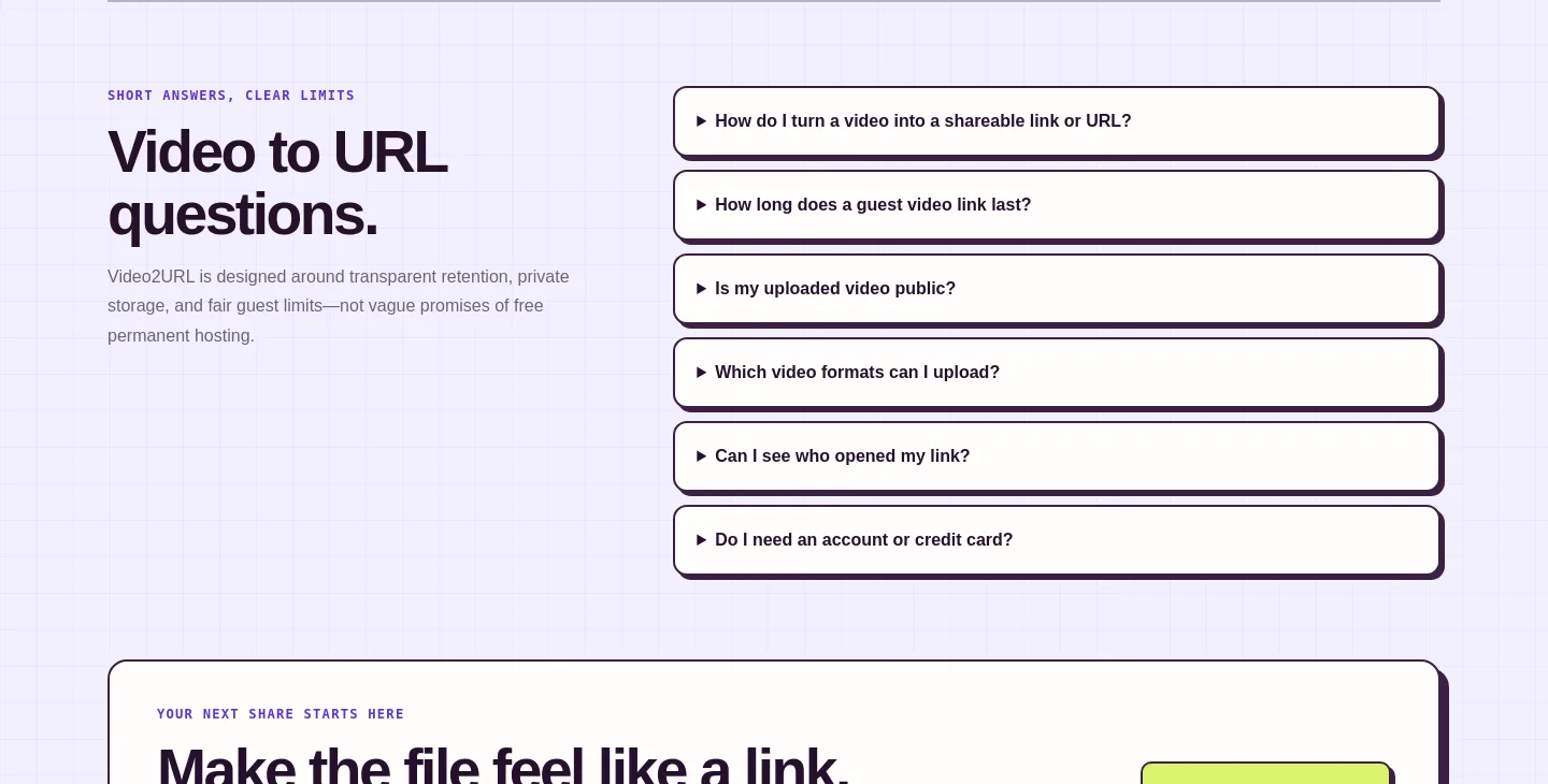 video2url.com — FAQ