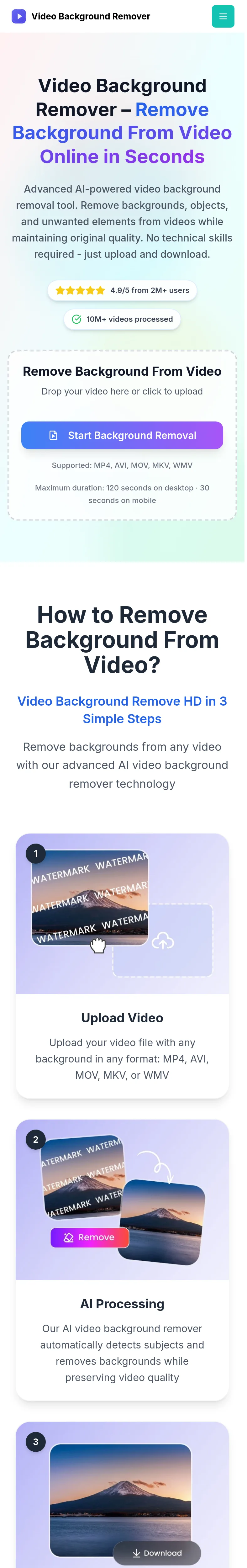 videobgremover.org — a measured funnel