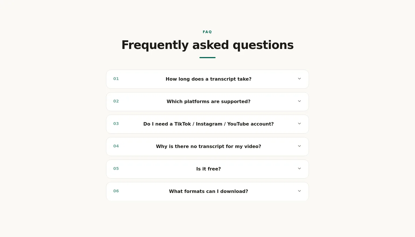 videotoscript.app — FAQ
