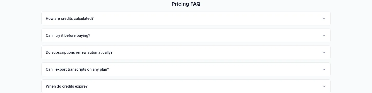 videototext.dev FAQ section