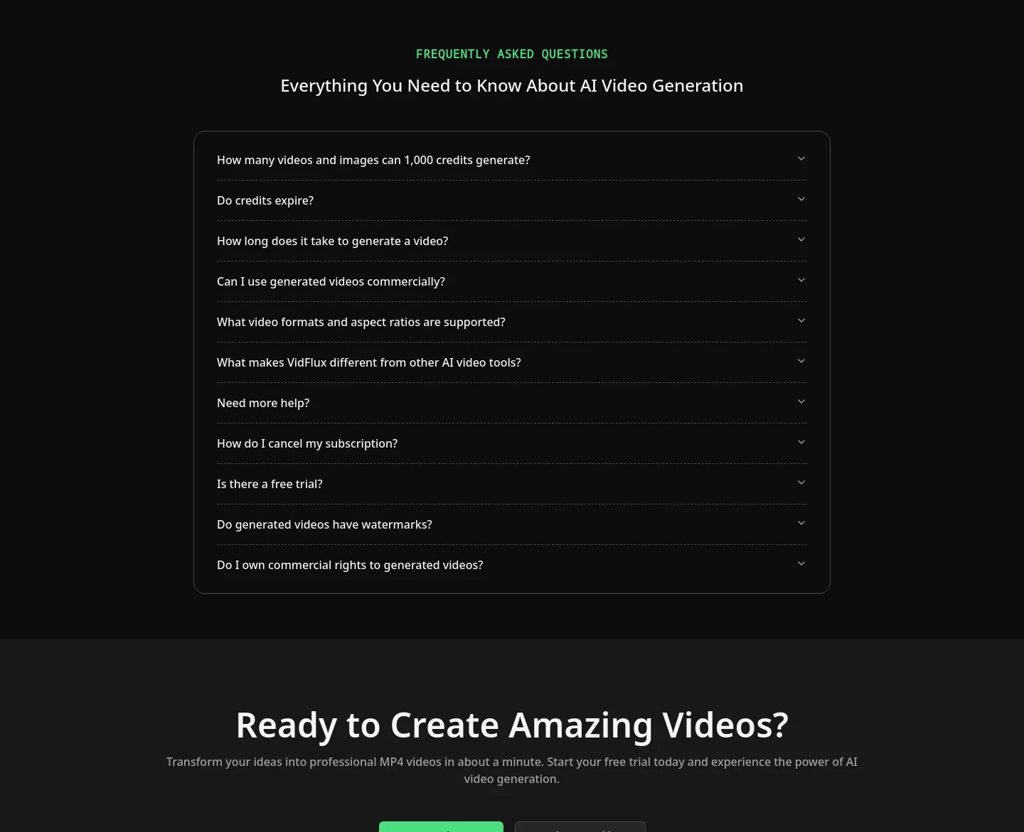 vidflux.ai FAQ section