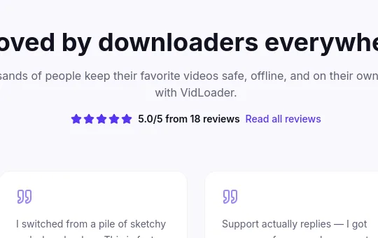 Rating element from vidloader.com