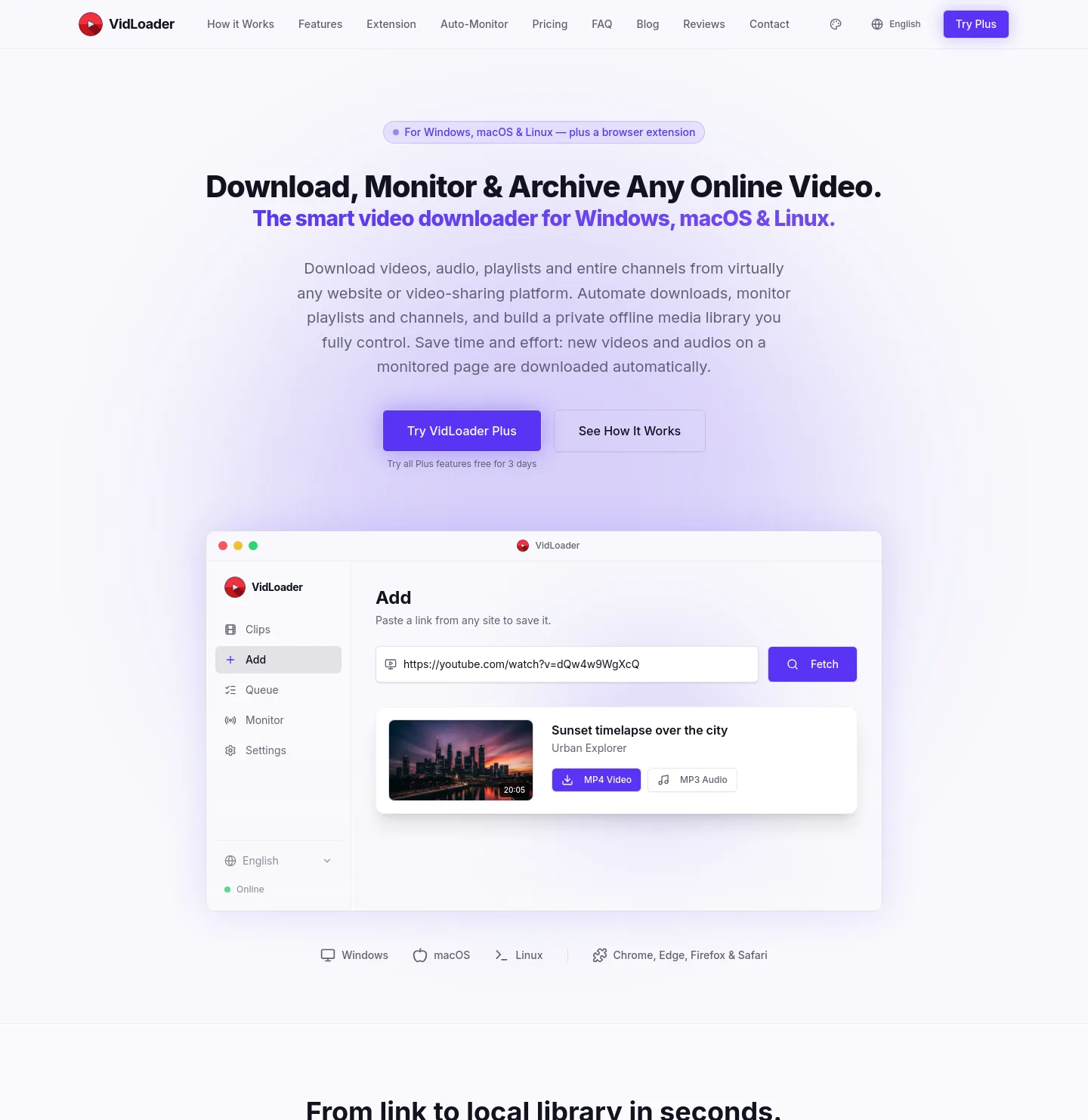 vidloader.com — Hero
