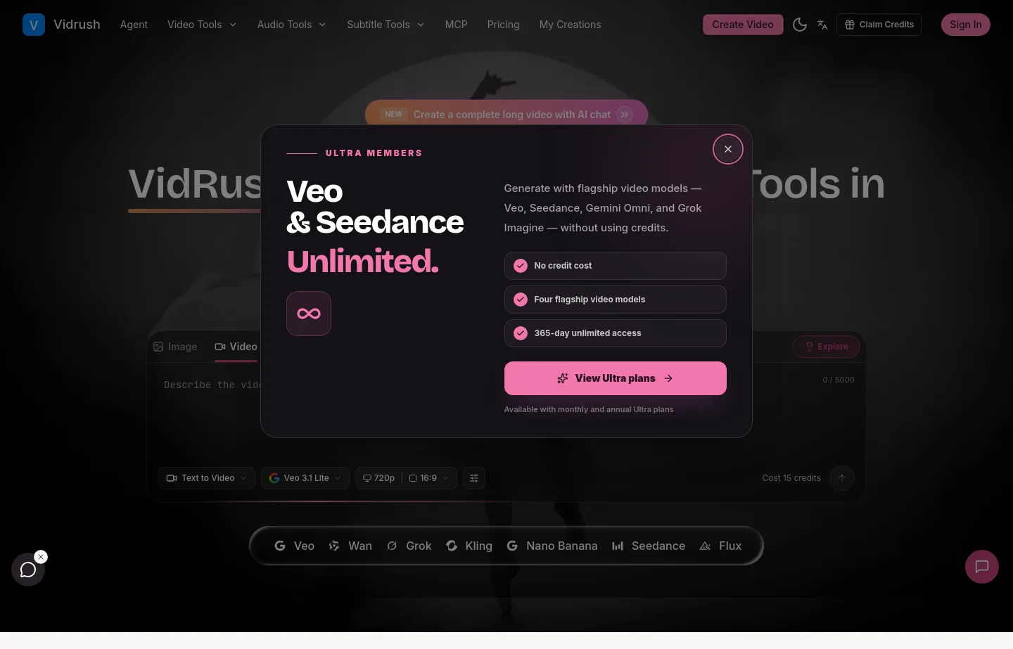 vidrush-ai.com — Hero