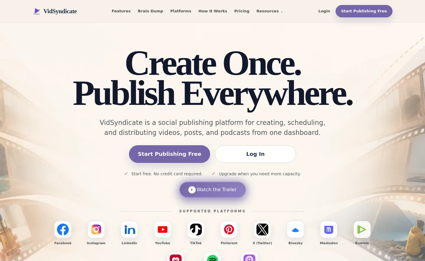 vidsyndicate.com — a measured funnel