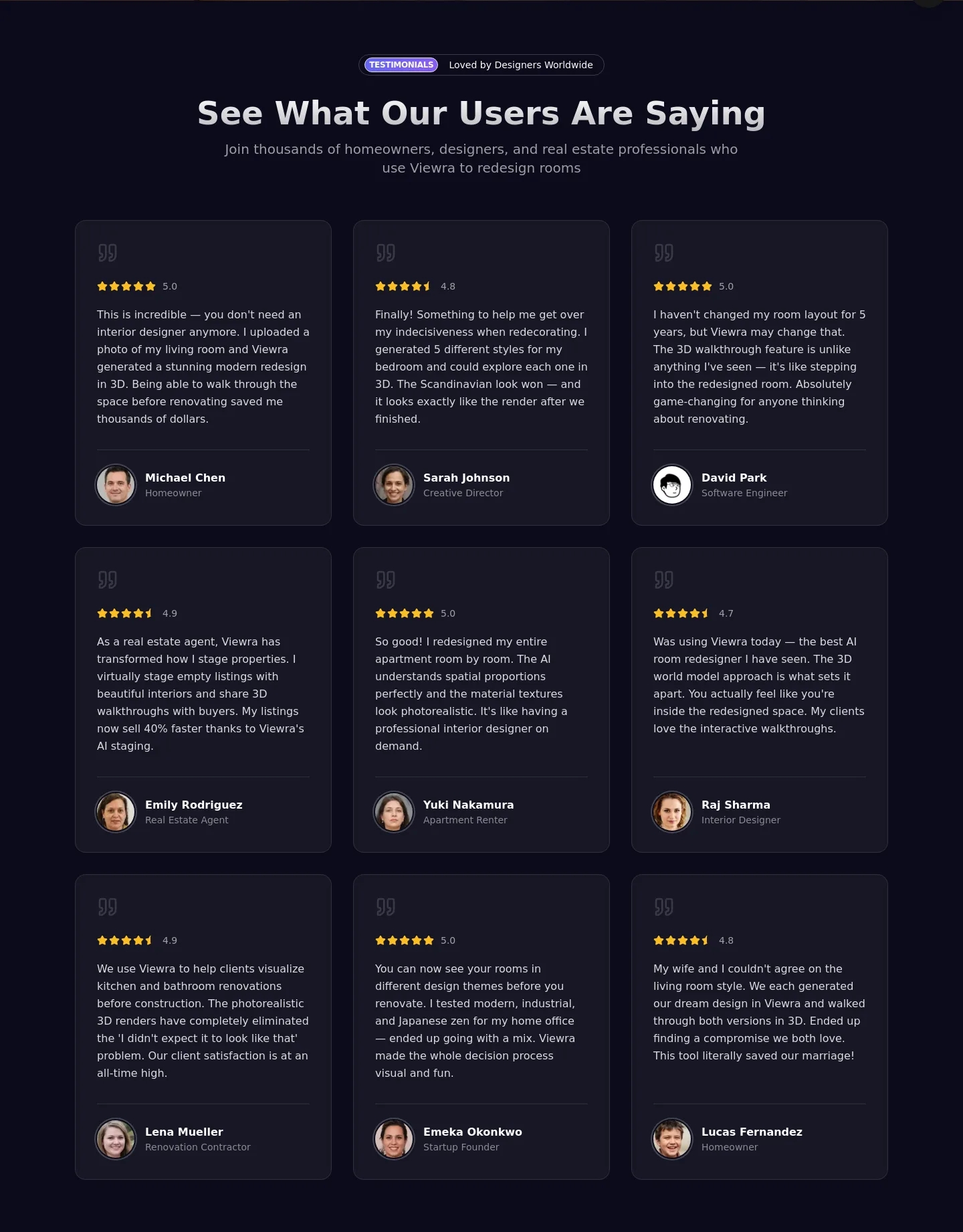 viewra.co — a real Logo Wall section