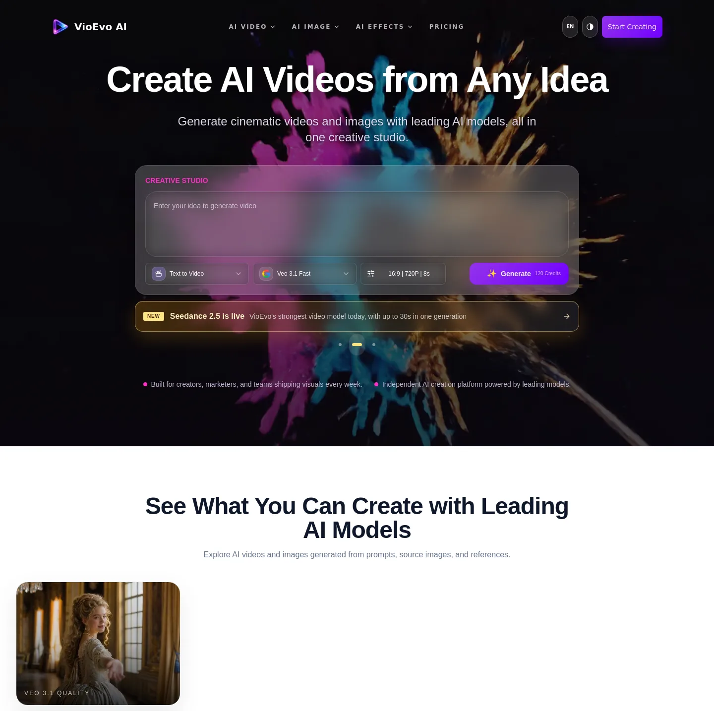 vioevo.com — a measured funnel