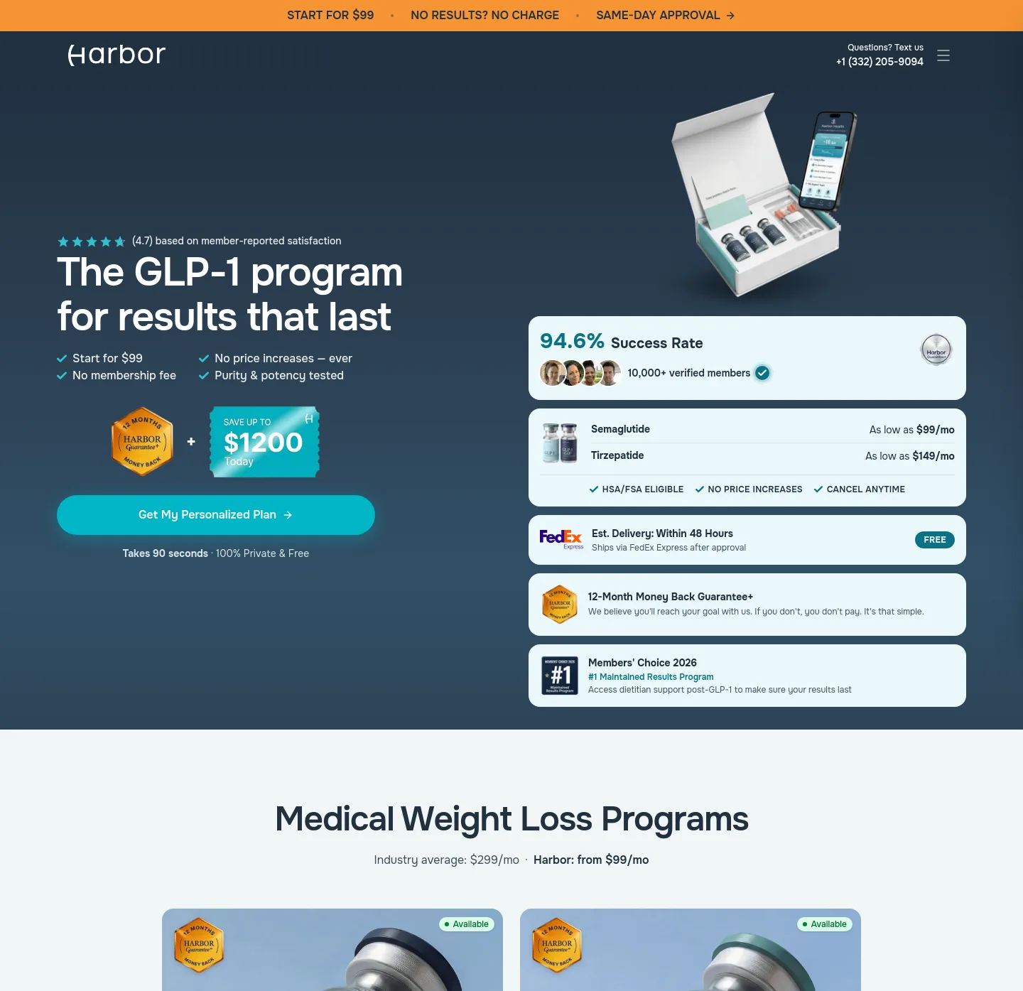 visitharbor.com — The Pricing Page