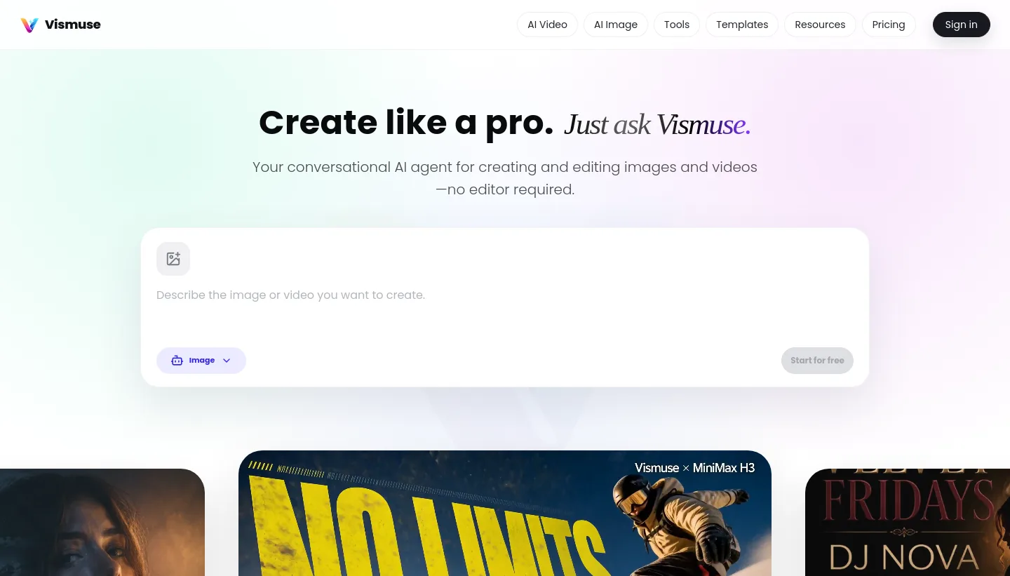 vismuse.com — a measured funnel