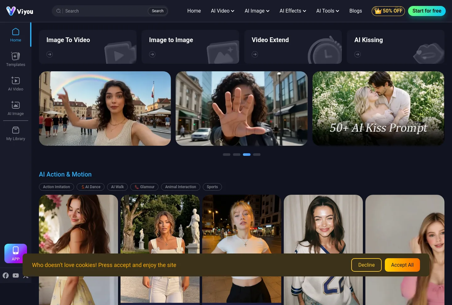 viyou.ai — a measured funnel