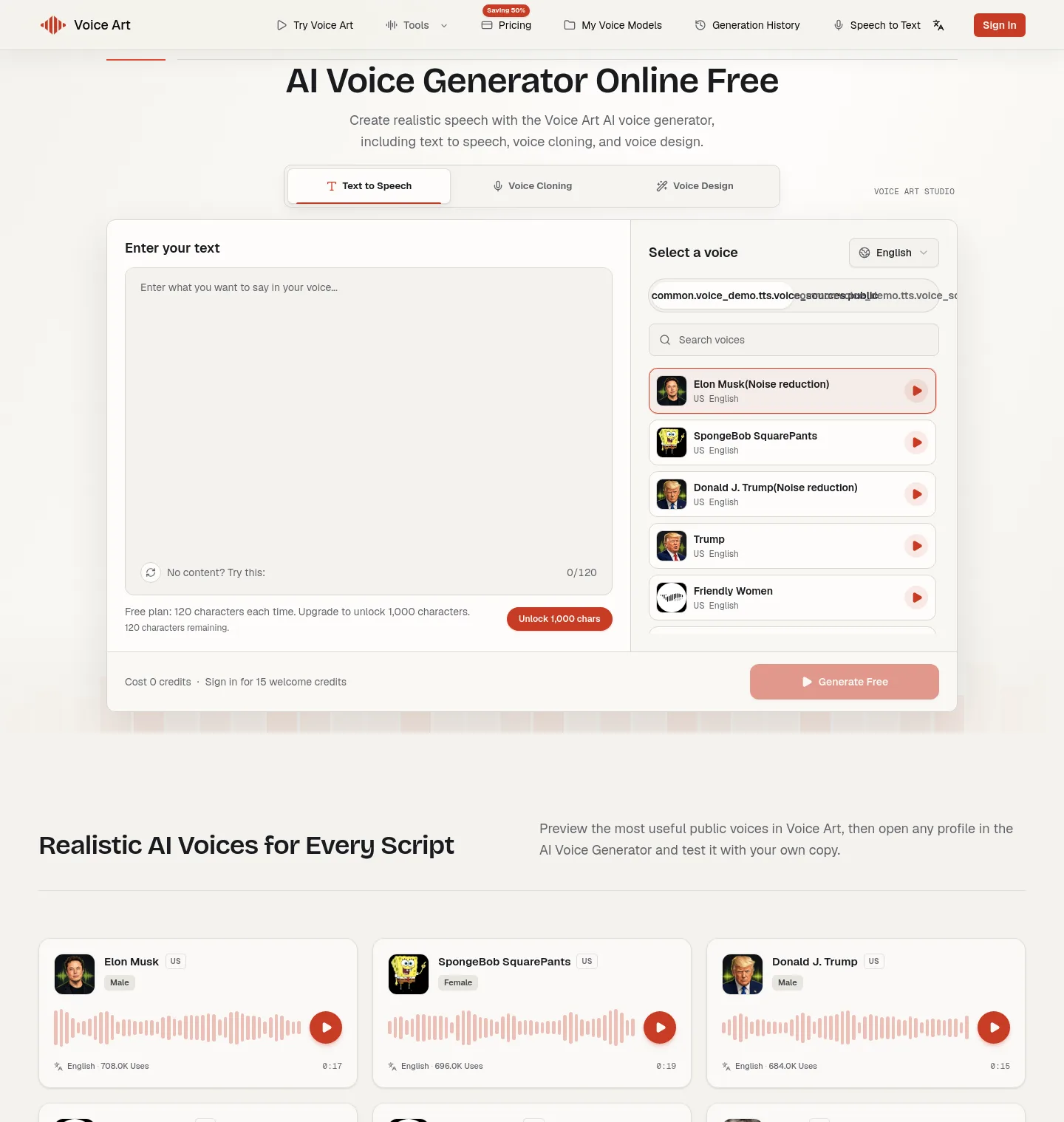 voiceart.app — a measured funnel