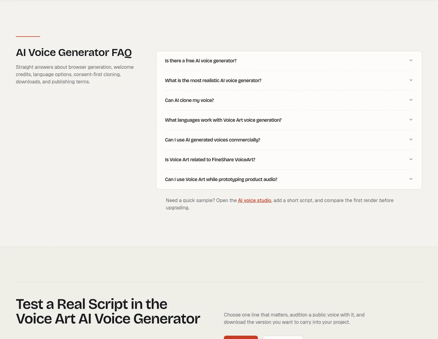voiceart.app FAQ section