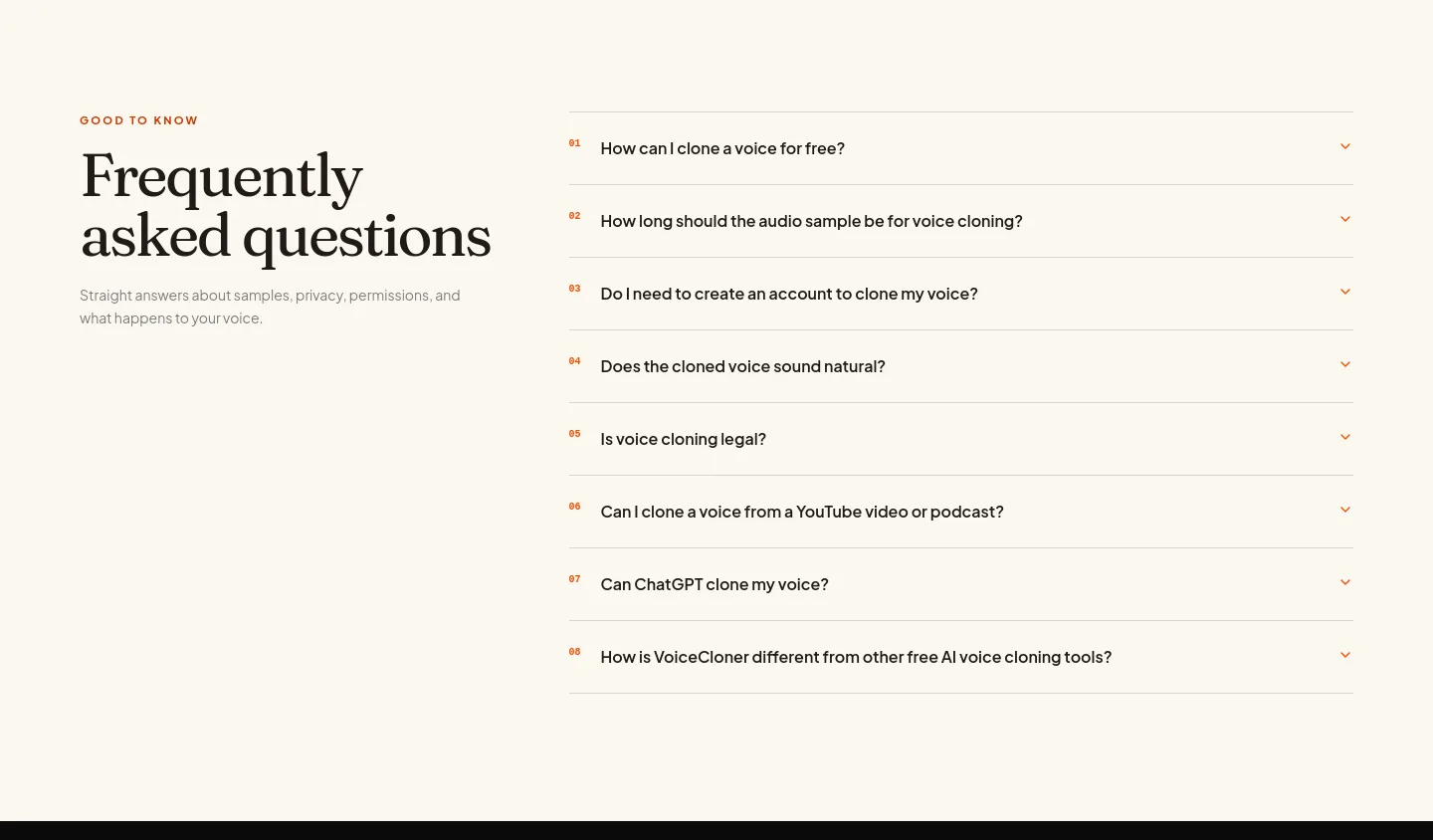 voicecloner.org — FAQ