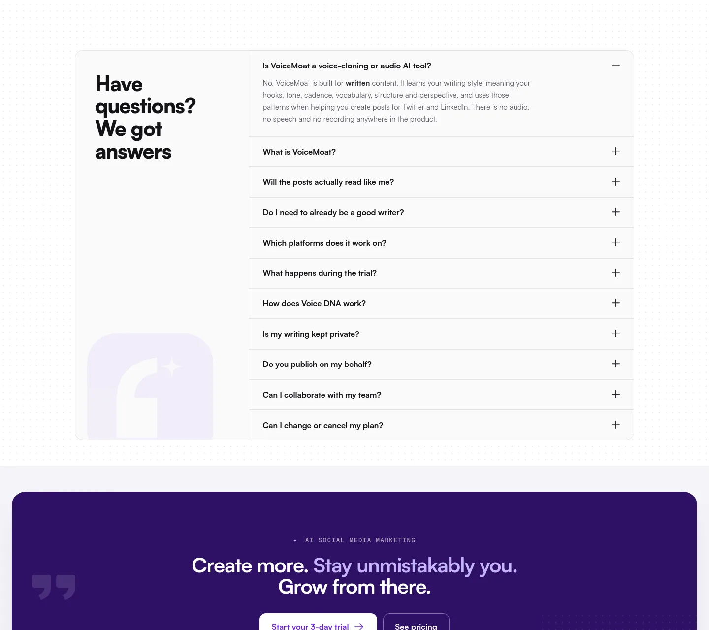 voicemoat.com — FAQ