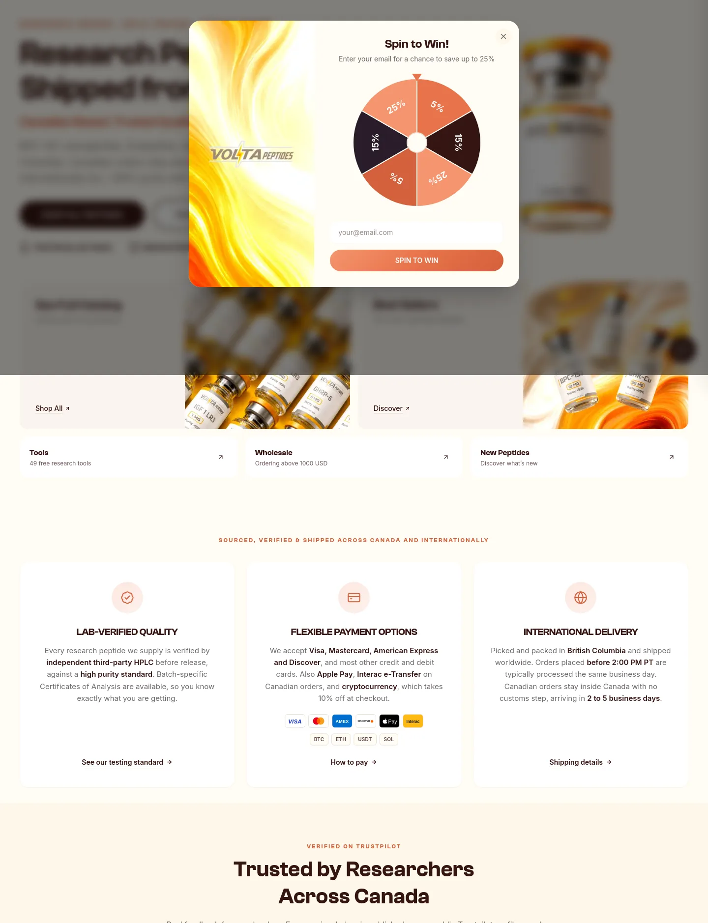 voltapeptides.com — Hero