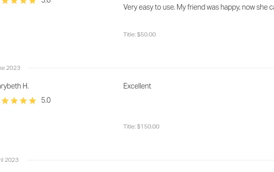 Rating element from vuoriclothing.com