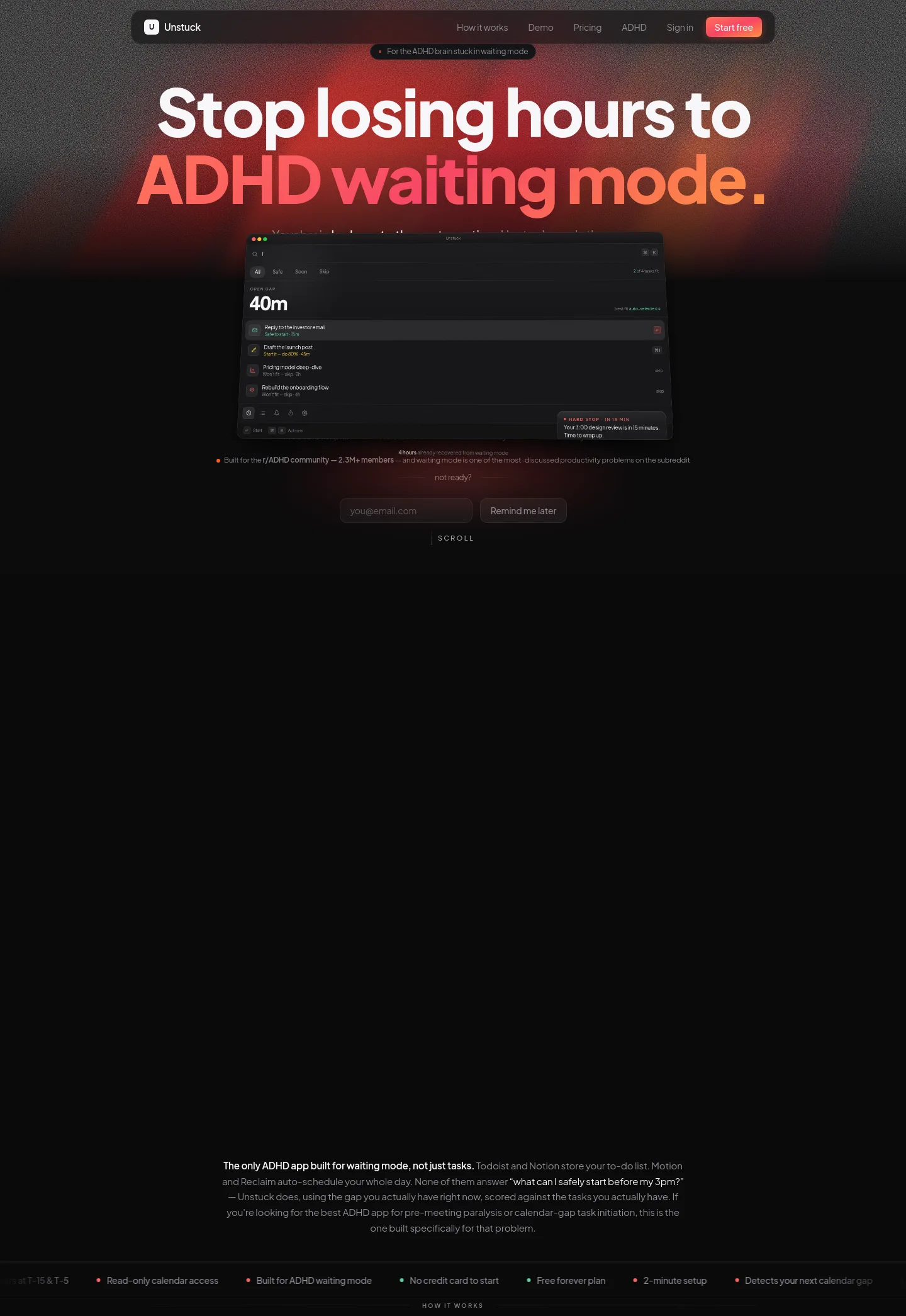 waitingmode.app — Hero