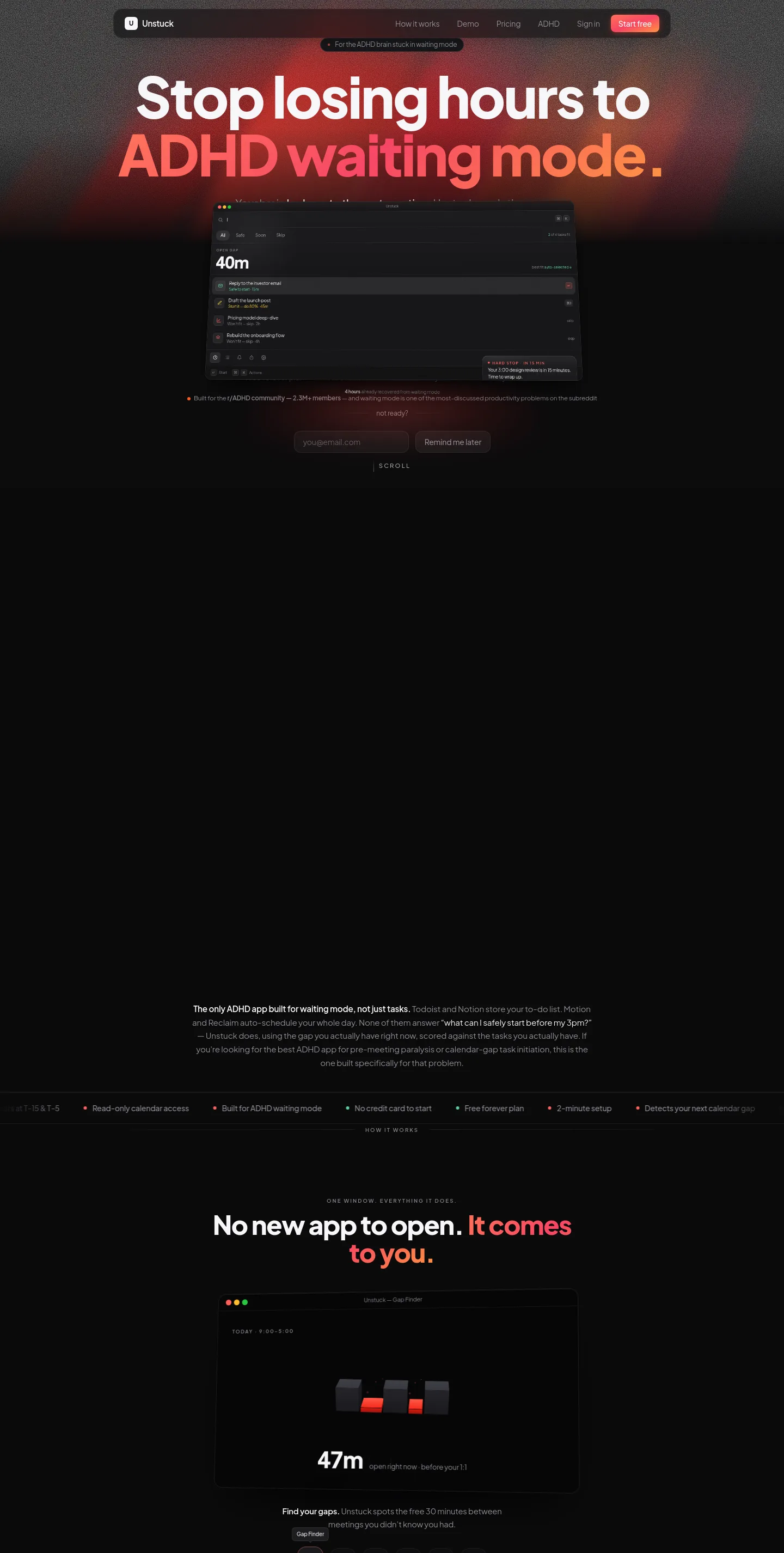 waitingmode.app — a measured funnel