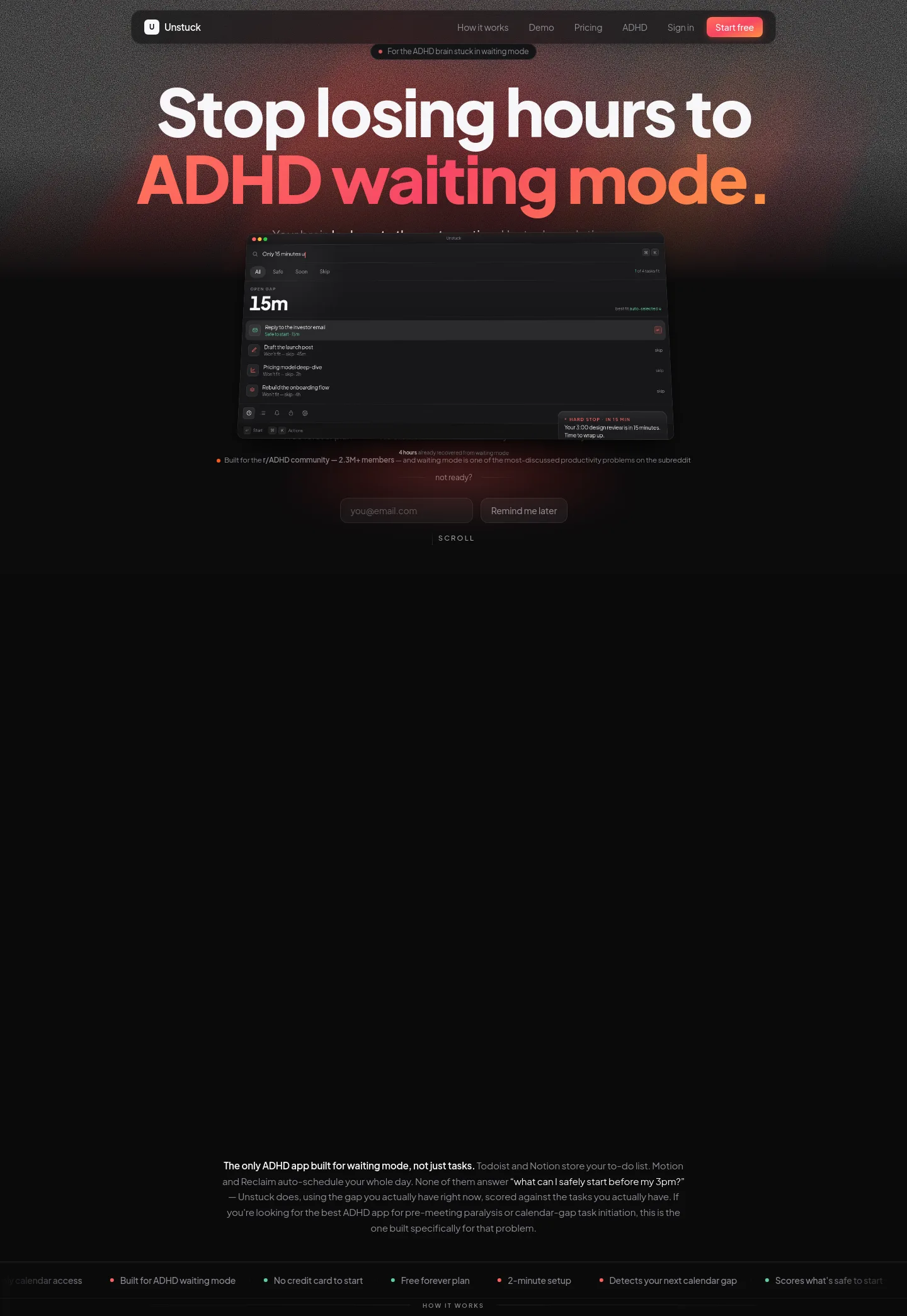 waitingmode.app — Hero