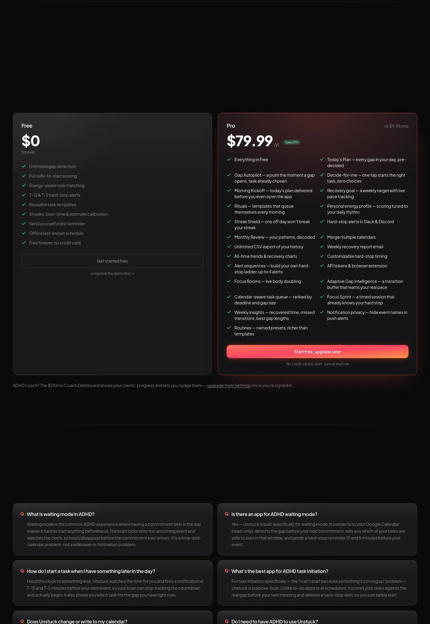waitingmode.app — Pricing