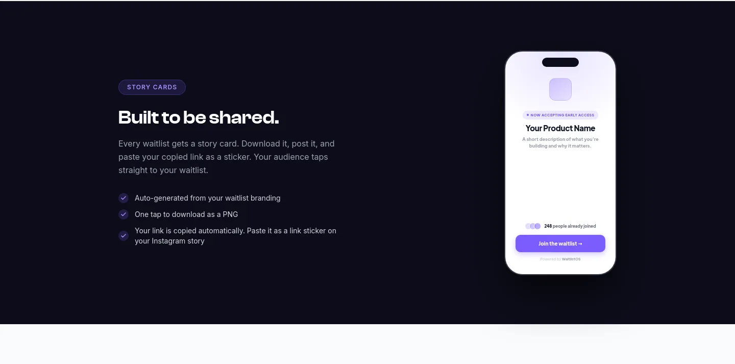 waitlistos.com Stats section