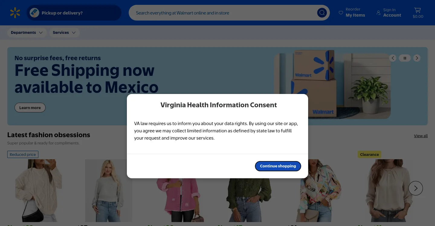 walmart.com — a measured funnel