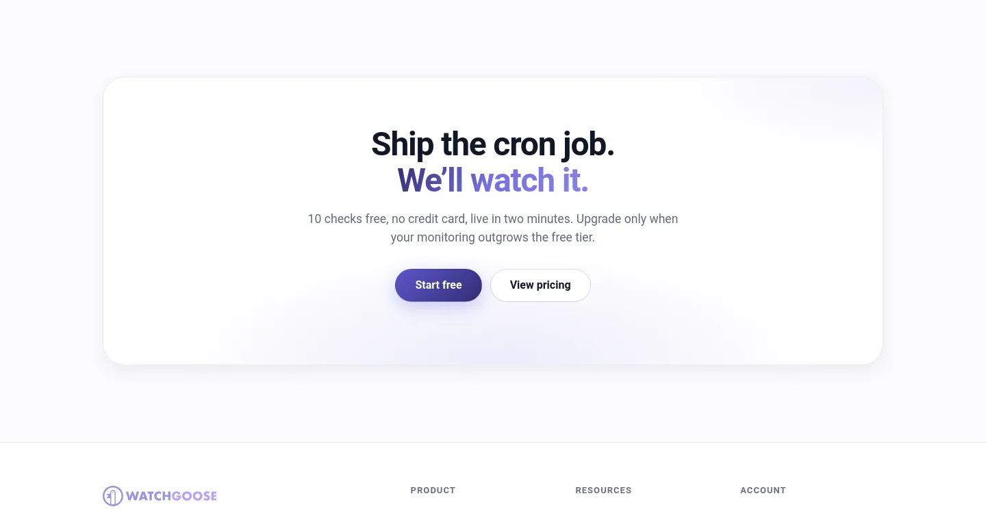 watchgoose.com CTA section