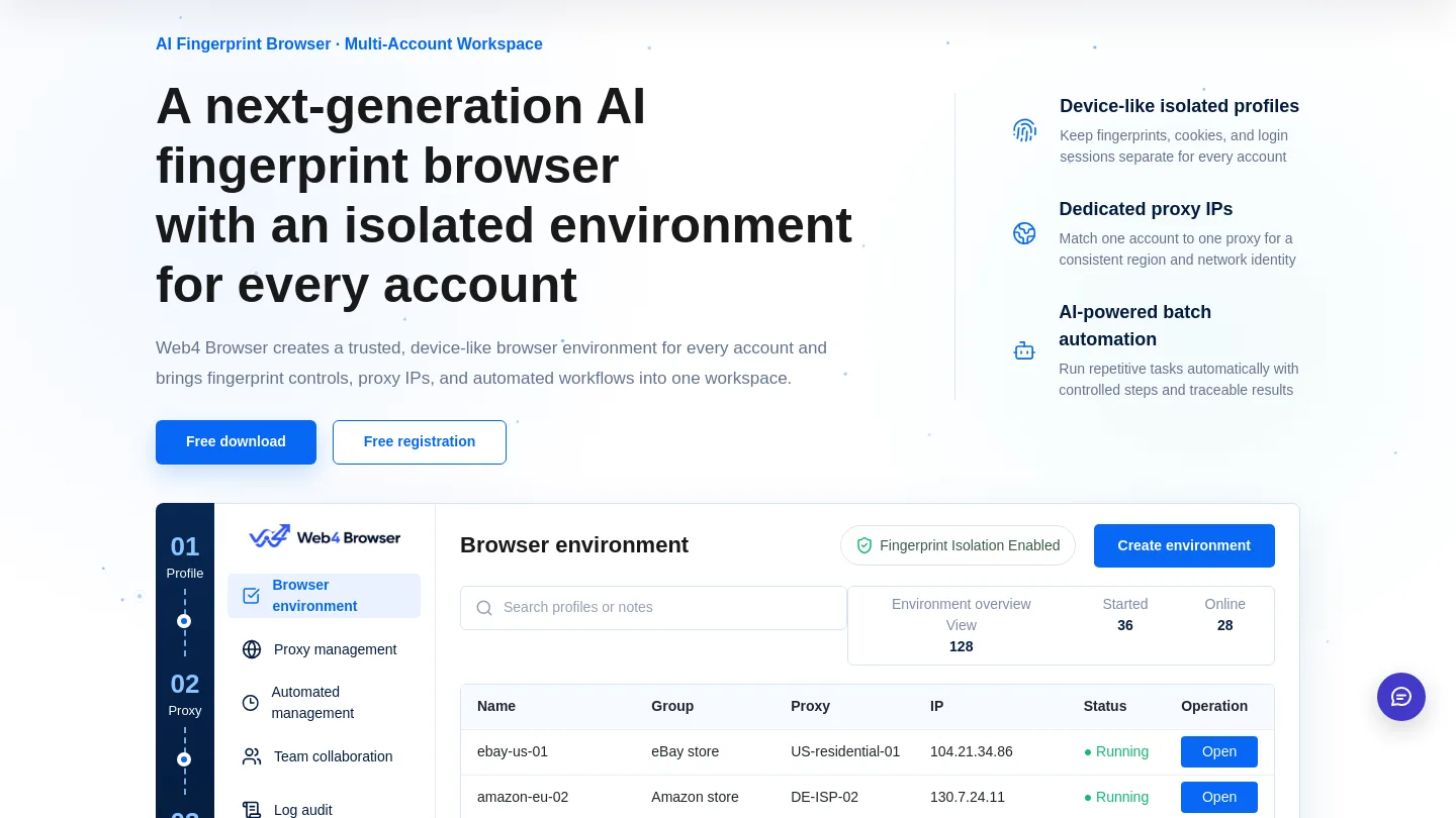 web4browser.io — Hero
