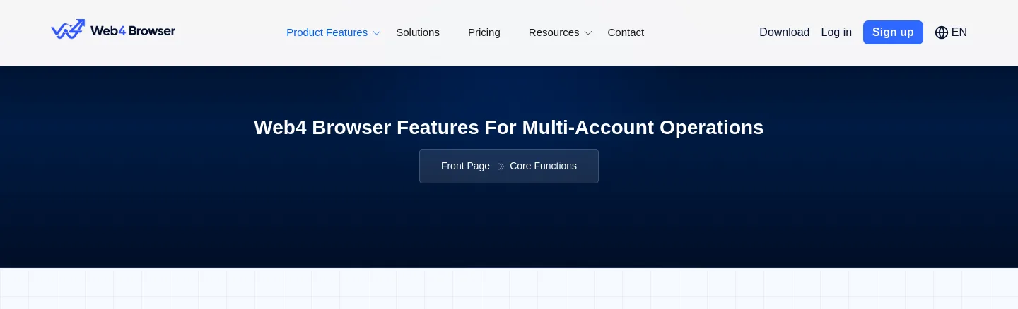 web4browser.io Hero section
