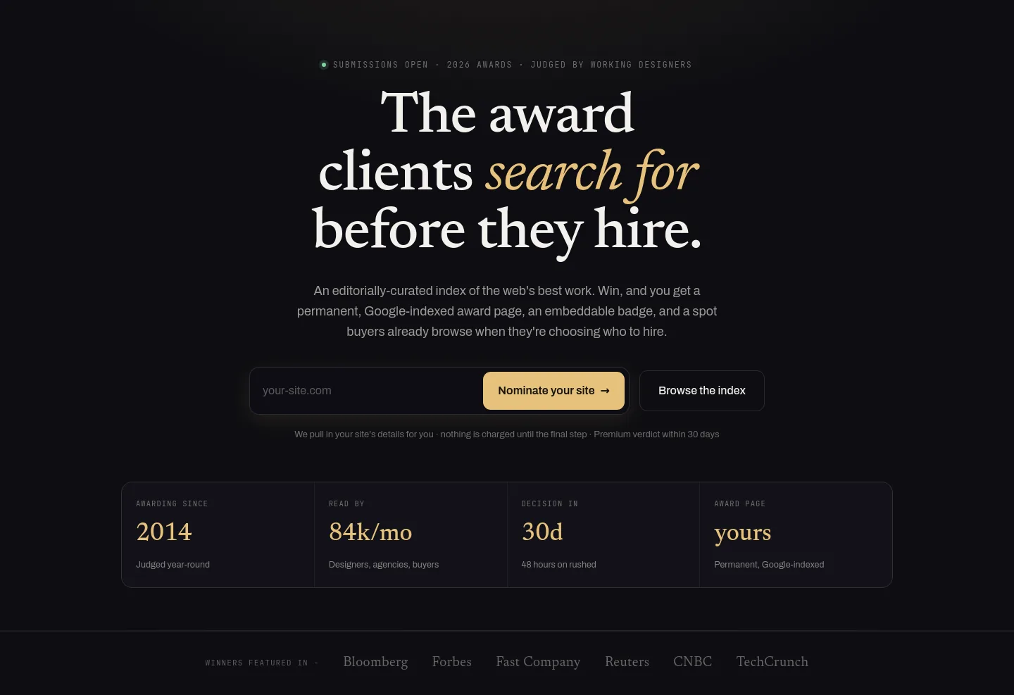 webdesignawards.io — Hero