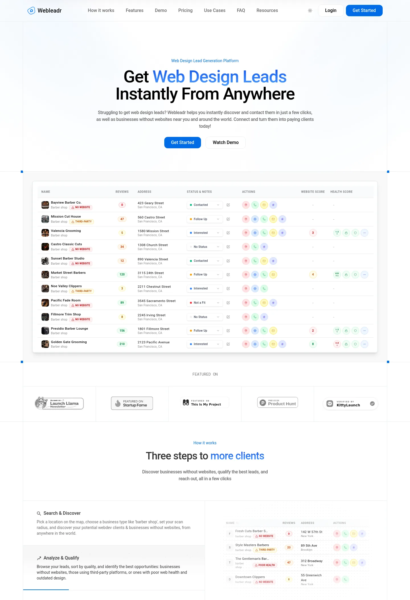 webleadr.com — a measured funnel