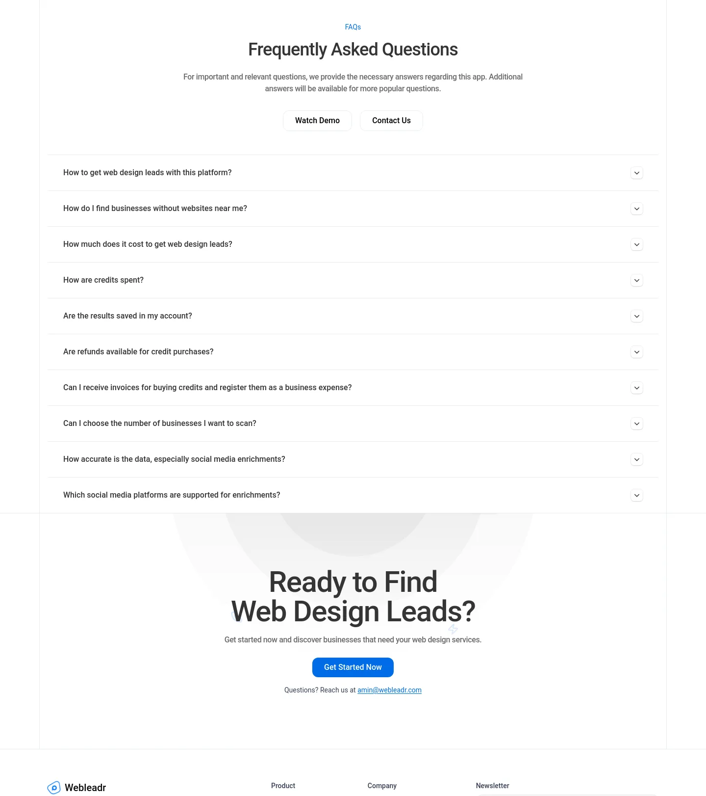 webleadr.com — FAQ