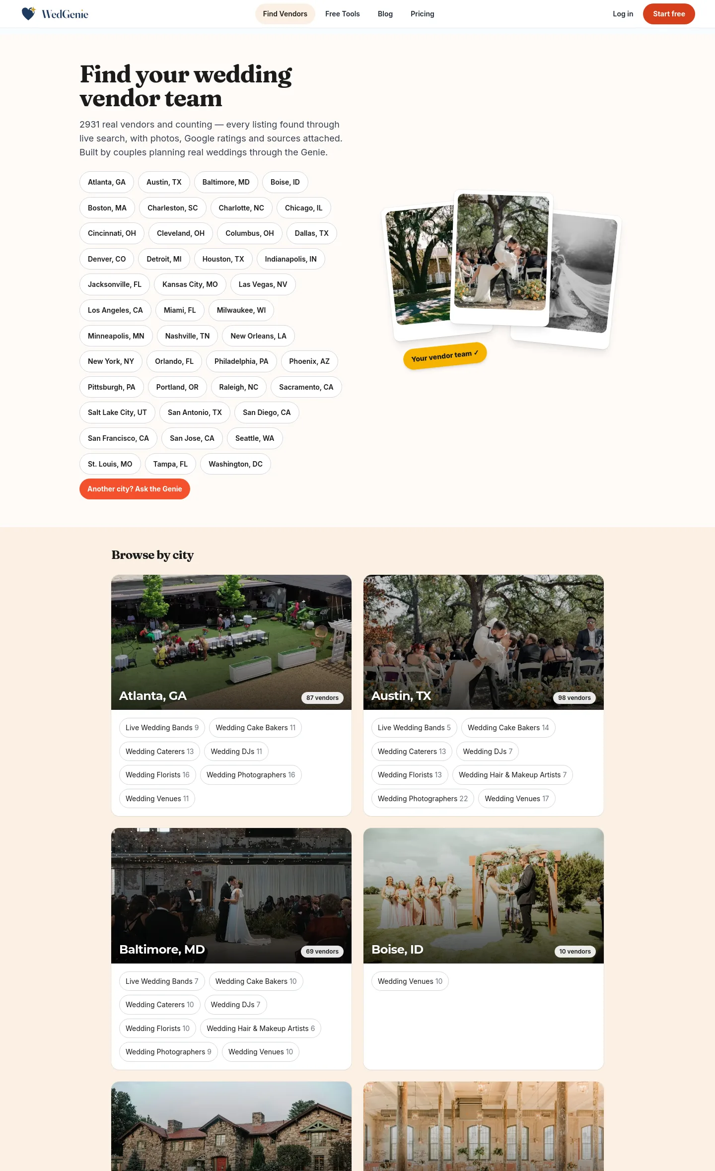 wedgenie.ai — a measured funnel