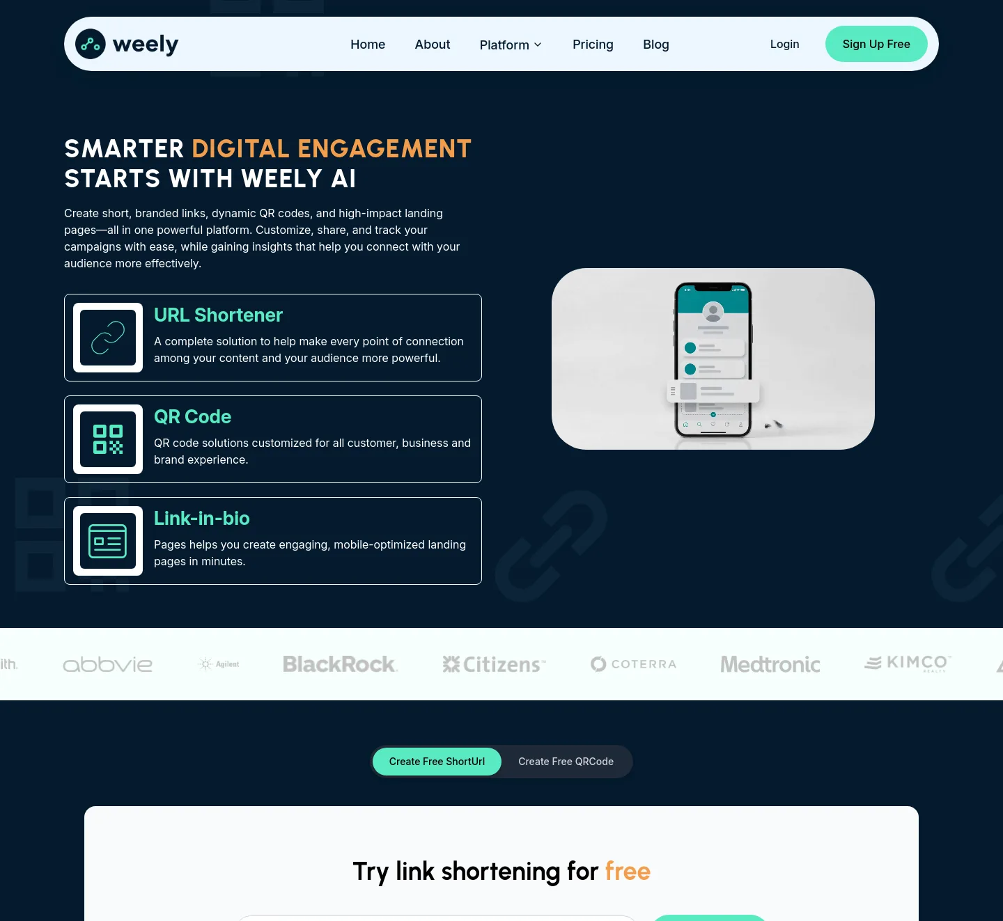 weely.ai — a measured funnel