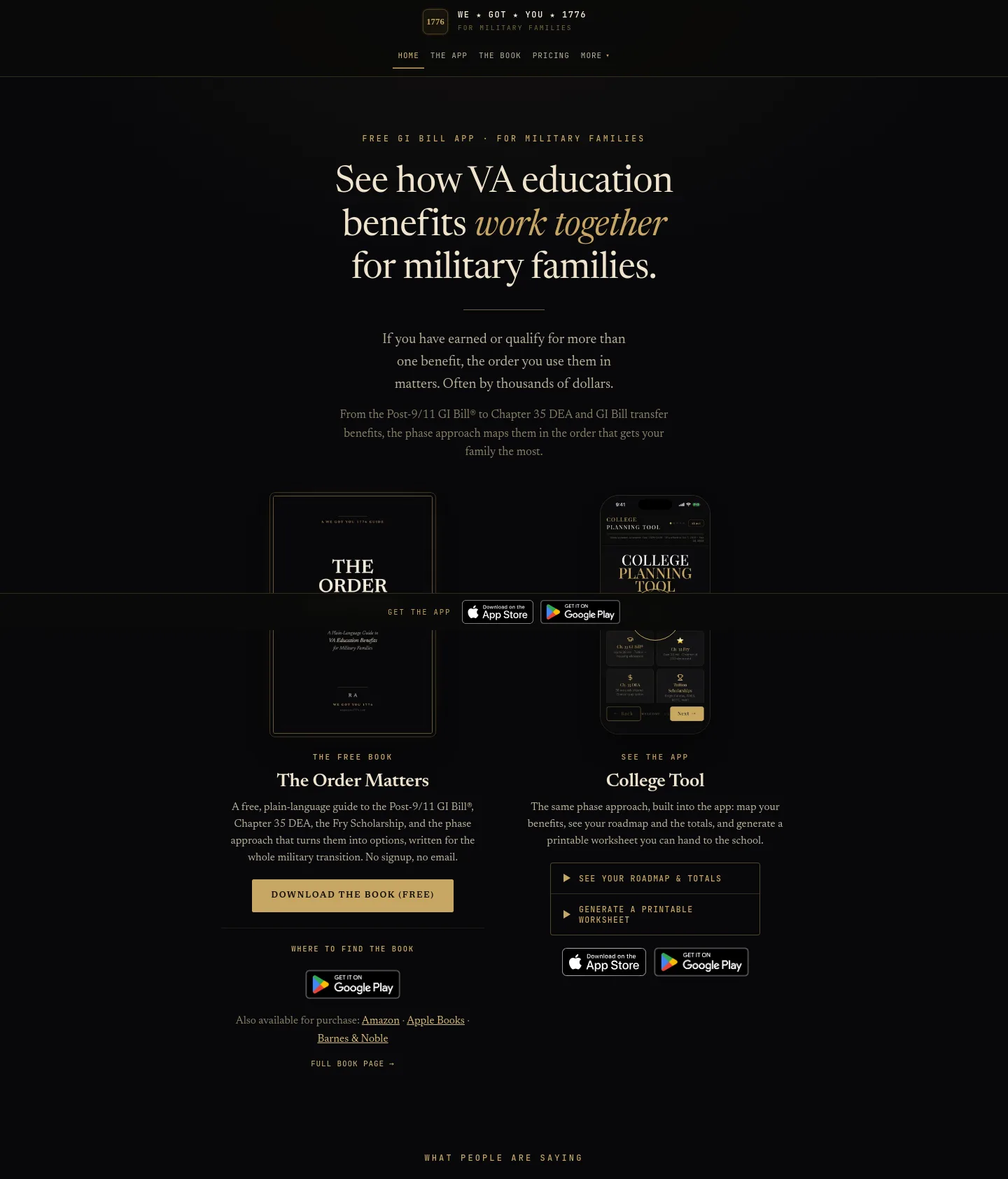 wegotyou1776.com — a measured funnel