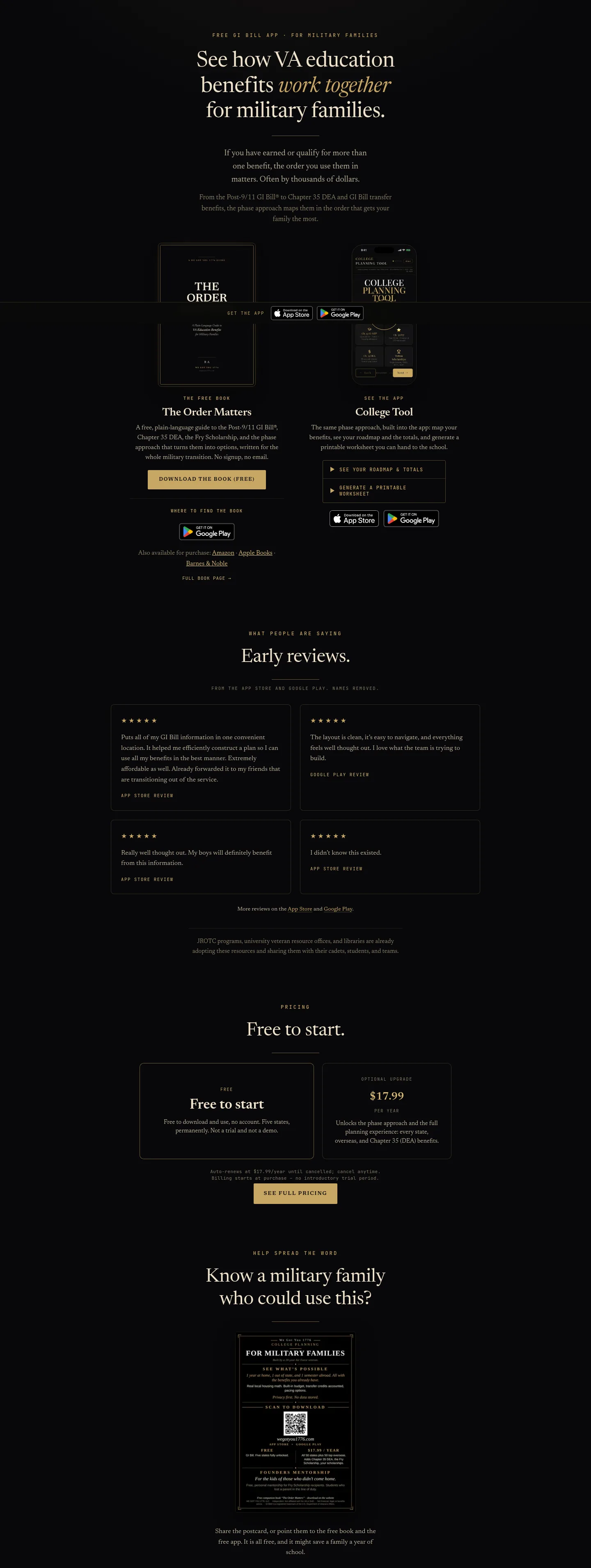 wegotyou1776.com Hero section