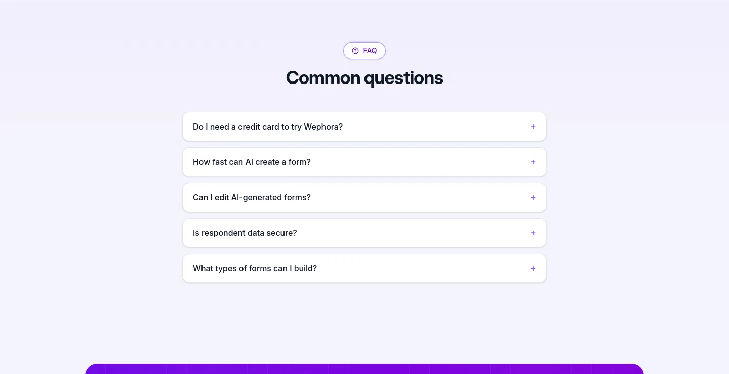 wephora.com — FAQ