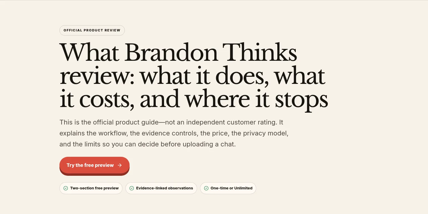 whatbrandonthinks.org — Hero