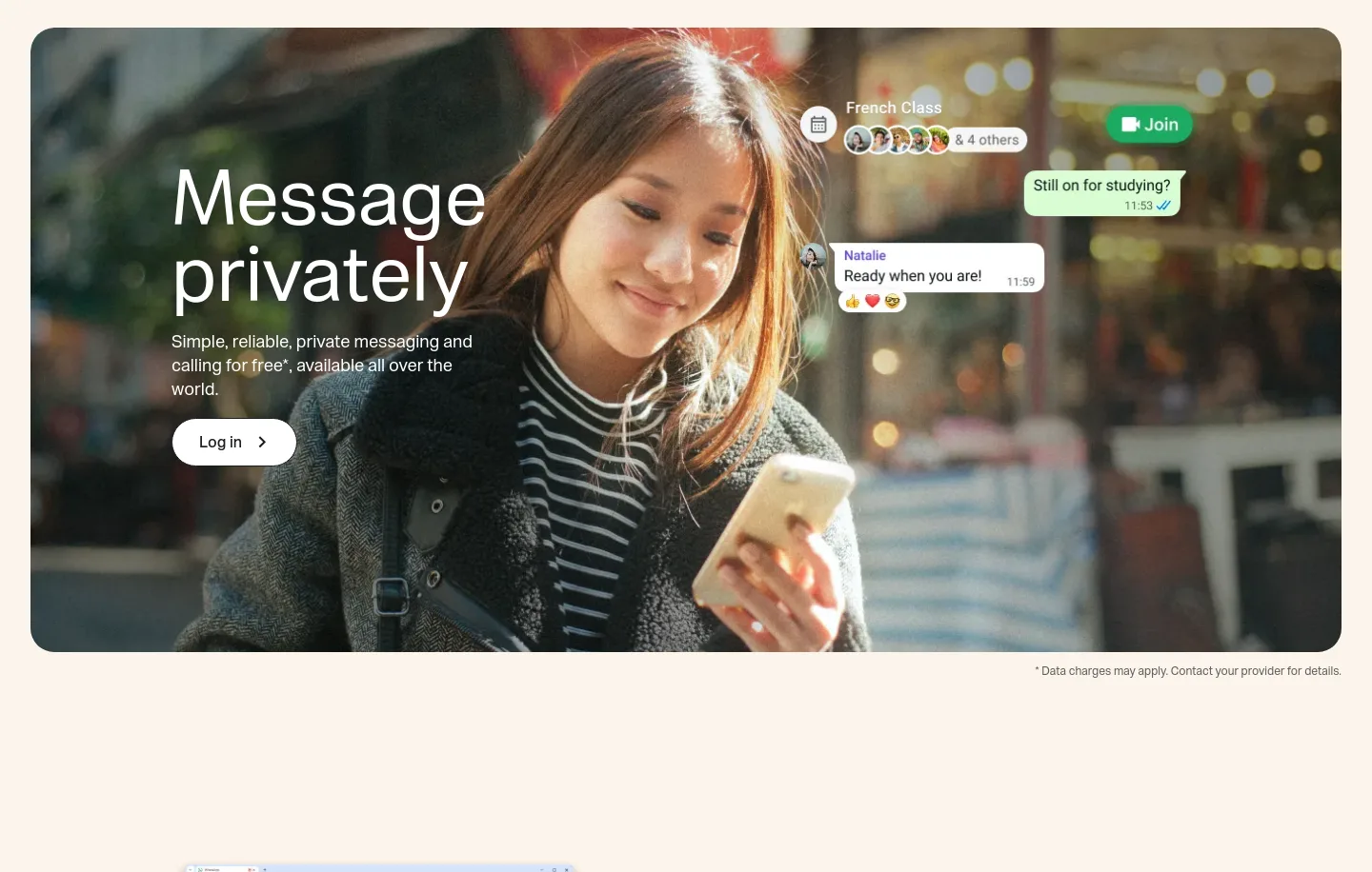 whatsapp.com Hero section