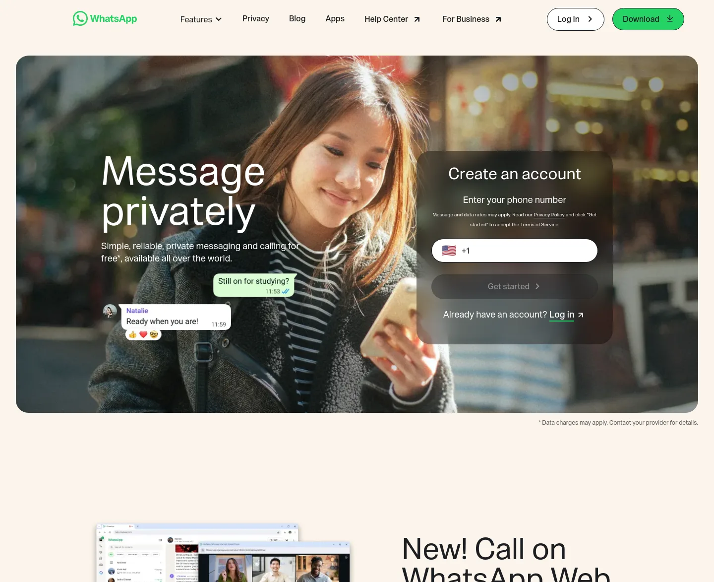 whatsapp.com — a measured funnel