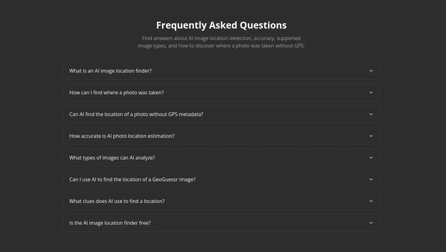 wherewastaken.com — FAQ