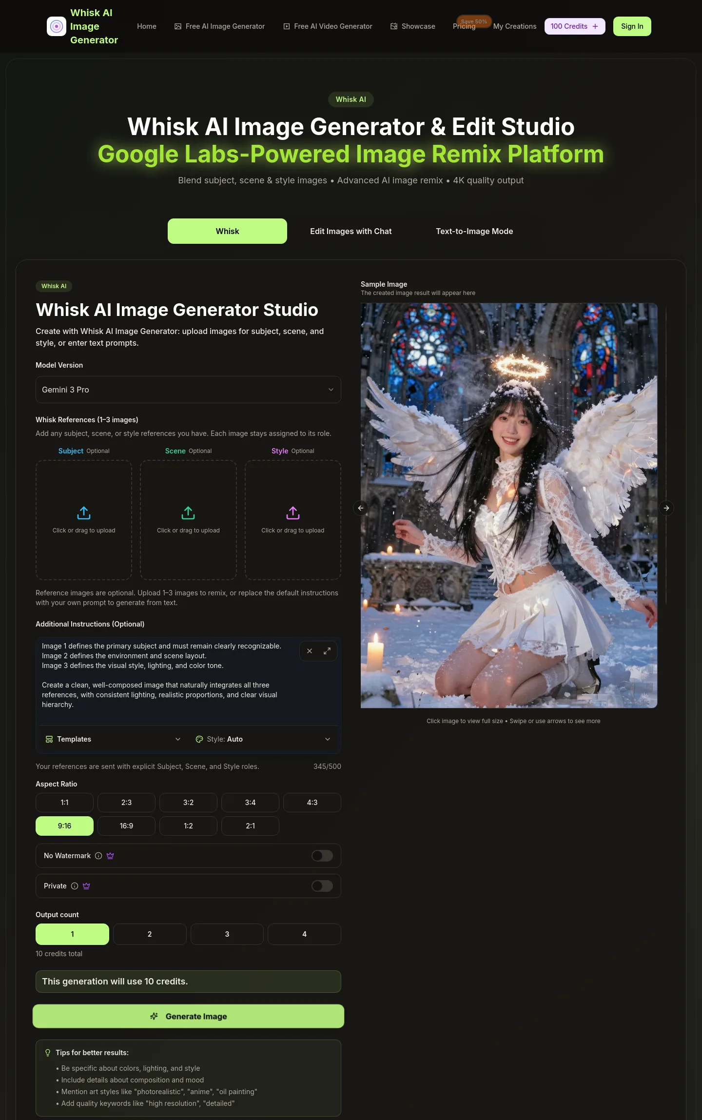 whisk-ai.co — a measured funnel
