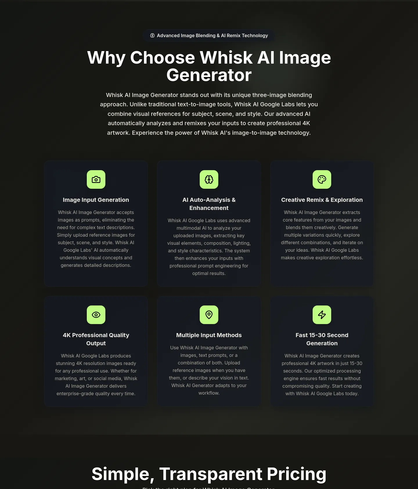 whisk-ai.co — Features
