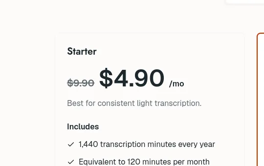 Price anchor element from whisper-ai.app