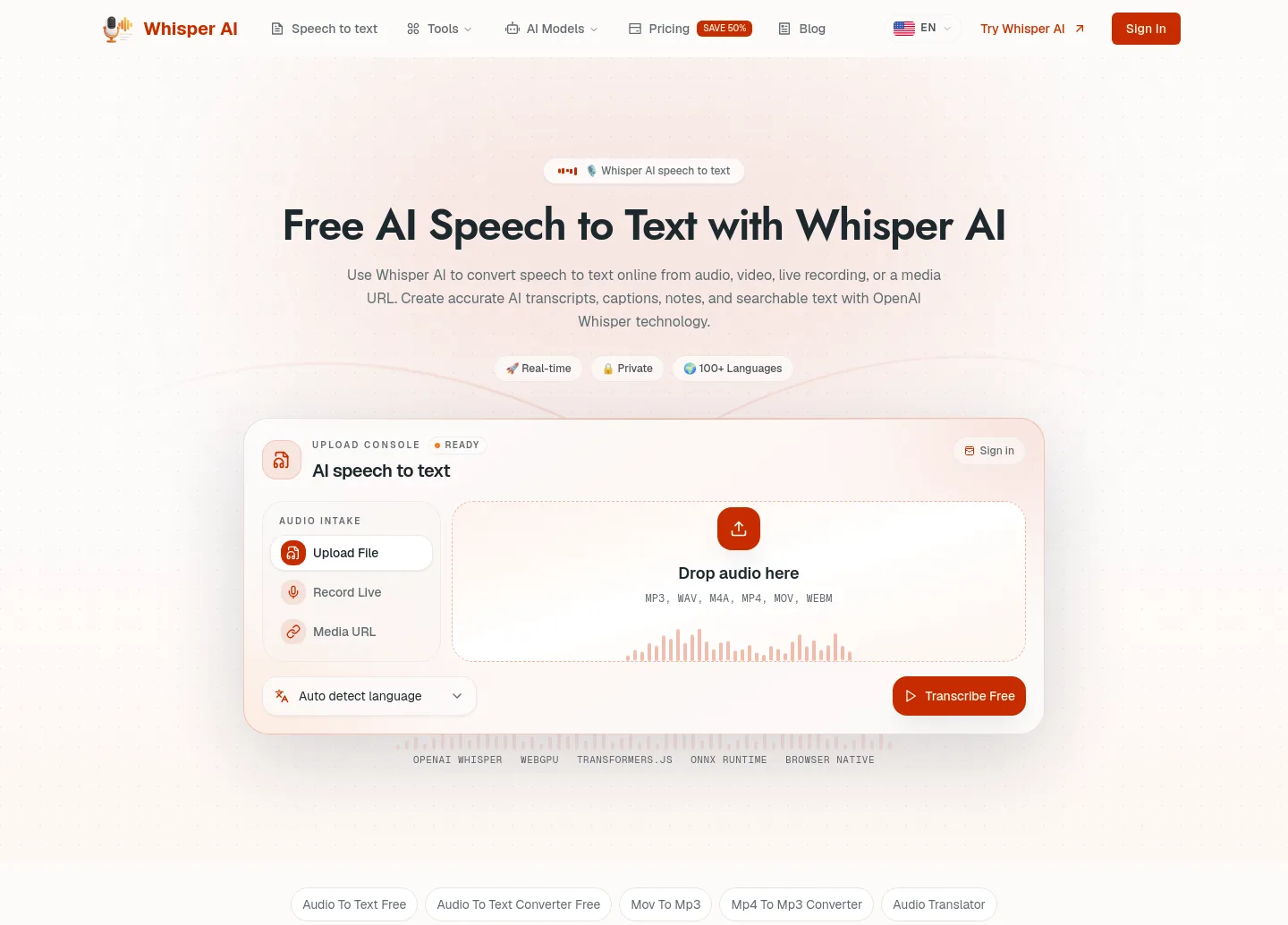 whisper-ai.app — The Pricing Page